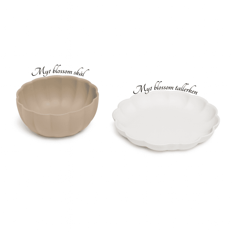 Tallerken i silikon - My1 BLOSSOM IVORY