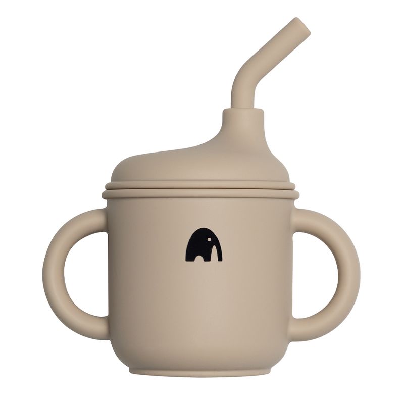 Kopp med sugerør 2in1 - VELG FARGE